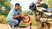 Smallest tire to our Bike.... 100% Shocking | Telugu Experiments