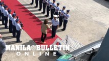US Vice President Kamala Harris arrives at the Puerto Princesa