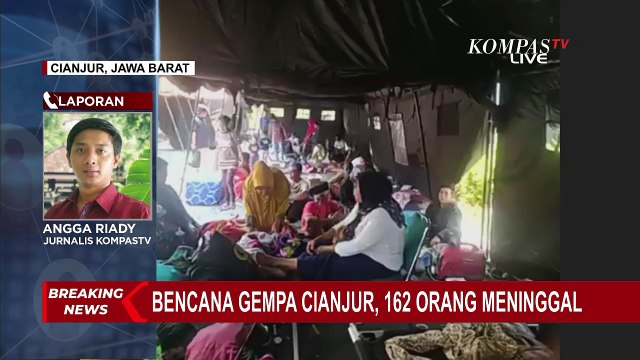 Situasi di Posko Pengungsian Polres Cianjur, 200 Lebih Warga Mengungsi 70 Diantaranya Anak-Anak!