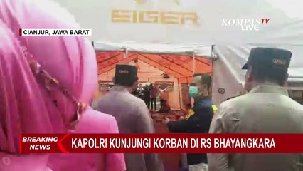 Kapolri Kunjungi Korban Gempa Cianjur di RS Bhayangkara