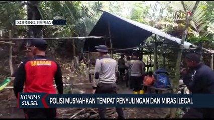 Polisi Musnahkan Tempat Penyulingan Dan Miras Ilegal