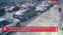 Dikkatsiz yaya az daha canından oluyordu