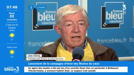 Jean Vienne, Président des Restos du coeur de Vaucluse