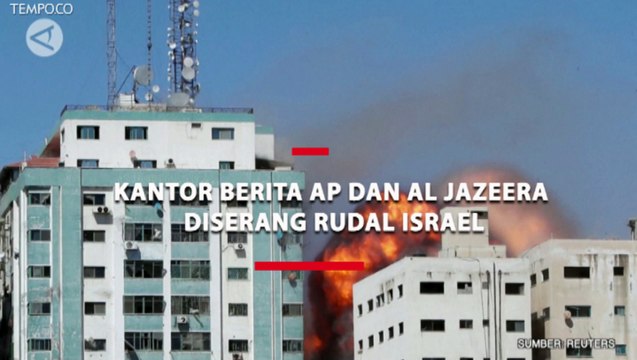 Gedung Kantor Berita AP dan Al Jazeera Hancur Diserang Rudal Israel
