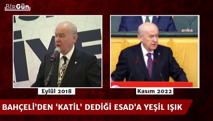 Bahçeli'den 'katil' dediği Esad'a yeşil ışık