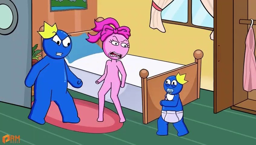 Pink & Blue Has A Baby?! - Happy Family Blue - Rainbow Friends Sad Story  Animation 