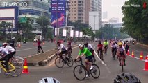 Pagi Ini JLNT Kampung Melayu-Tanah Abang Ramai Pesepeda Road Bike