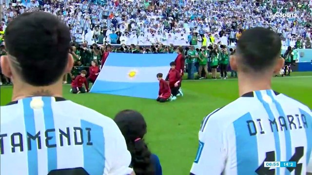 Así sonó el himno argentino en el estadio Lusail