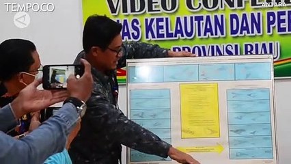 Kapal Patroli Hiu-16 KKP Tangkap 7 Kapal Pukat Harimau di Perairan Rokan Hilir