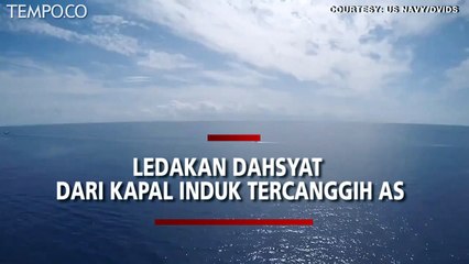 Ledakan Dahsyat di Samudra Atlantik Akibat Uji Coba Kapal Induk Tercanggih AS