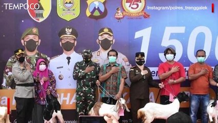 Doorpize 38 Kambing, Ribuan Warga Antre Vaksinasi Covid-19 di Daerah Ini