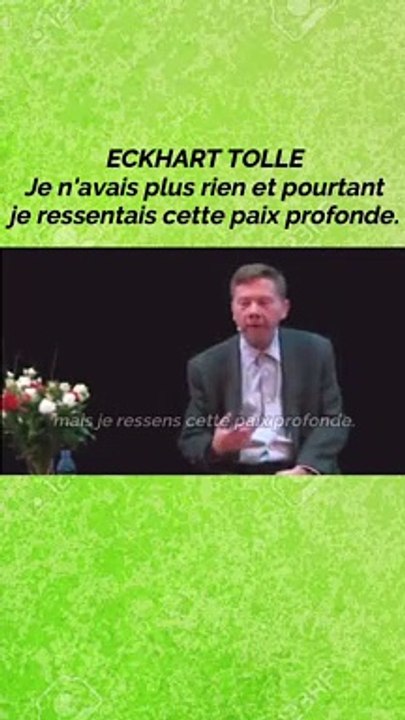 Eckhart TOLLE - Je n'avais plus rien et pourtant...
