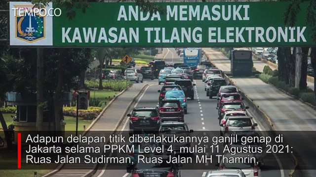 Ganjil Genap Kembali Diberlakukan di 8 Ruas Jalan di Jakarta