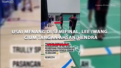 Usai Menang di Semifinal, Lee Yang/Wang Chi Lin Cium Tangan Ahsan/Hendra