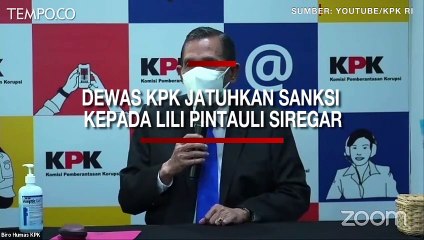 Dewan Pengawas KPK Jatuhkan Sanksi Berat kepada Lili Pintauli Siregar