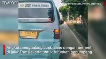 Viral Ambulans Bawa Pasien Dihalang-halangi Angkot di Jatinegara