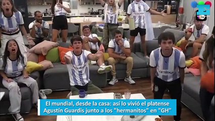 El mundial, desde la casa, así lo vivió el platense Agustín Guardis junto a los hermanitos en GH