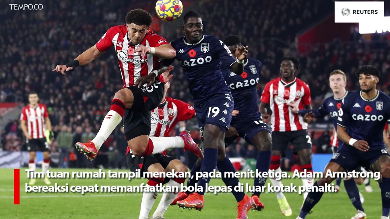 Gol Tunggal Adam Amstrong Bawa Southampton Ungguli Aston Villa