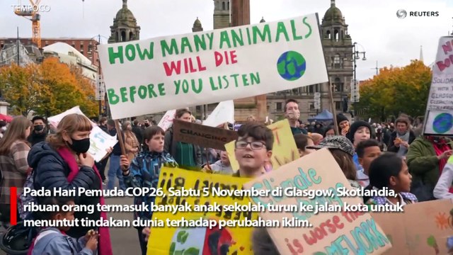 COP26 Glasgow Diwarnai Aksi Protes Pemuda Terhadap Perubahan Iklim