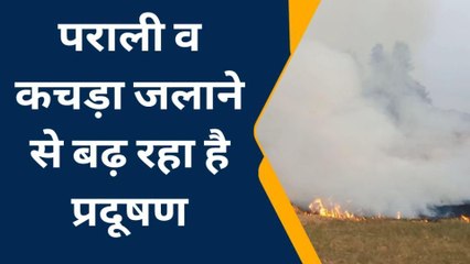 सिवान: पराली व कचड़ा जलाने से बढ़ रहा है प्रदूषण