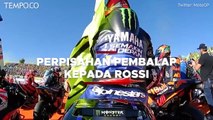 Laga Terakhir Rossi di GP Valencia, Seluruh Pembalap Beri Salam Perpusahan