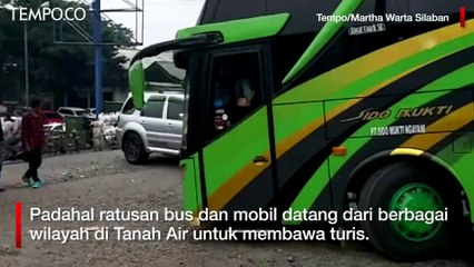 Parkir Wisata Ciater Subang Dipenuhi Jalan Rusak dan Berbatu