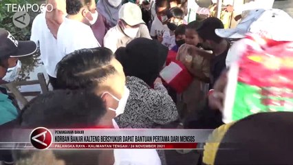 Korban Banjir di Palangka Raya Dapat Bantuan dari Mensos Risma