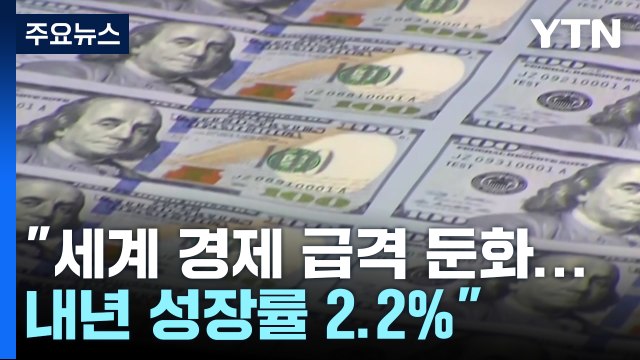 OECD 세계 경제 급격 둔화...내년 성장률 2.2% / YTN