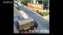 Kecelakaan Truk vs Bus SPN Polri Terekam CCTV, Satu Siswa SPN Tewas