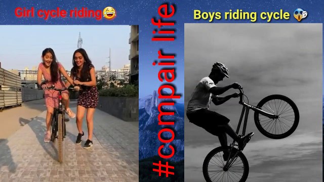 Girls vs boys cycle riding. #Girls mames #Boys mames. girls vs boys . girl mames video boys mame