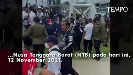 Download Video: Jajal Sirkuit Mandalika, Presiden Jokowi Keliling Sirkuit Naik Motor Kustom