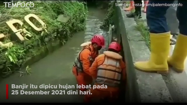 Banjir di Palembang, Driver Ojol Tewas Terseret Arus di Gorong-gorong