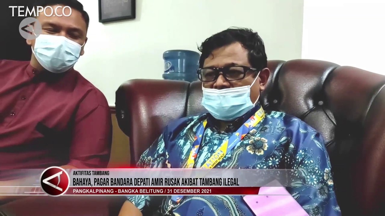 Resiko Tinggi, Pagar Bandara Depati Amir Rusak Akibat Tambang Ilegal