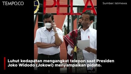 Luhut Angkat Telpon saat Jokowi Pidato, Sebut Lagi Update Kasus Covid-19