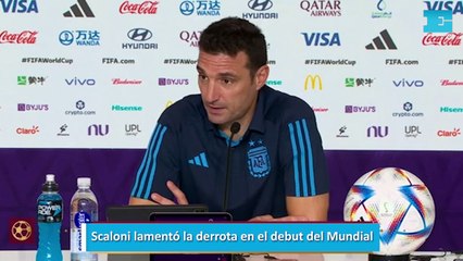 Scaloni lamentó la derrota en el debut del Mundial
