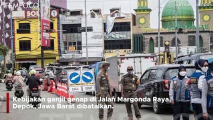 Jalur Alternatif Kena Imbasnya, Ganjil Genap Depok Dibatalkan