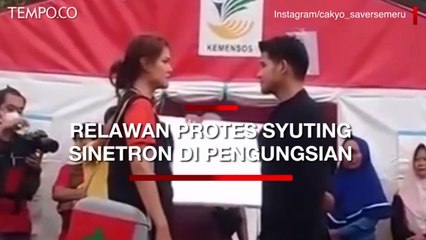 Relawan Protes Syuting Sinetron Digelar di Tenda Pengungsian Erupsi Semeru