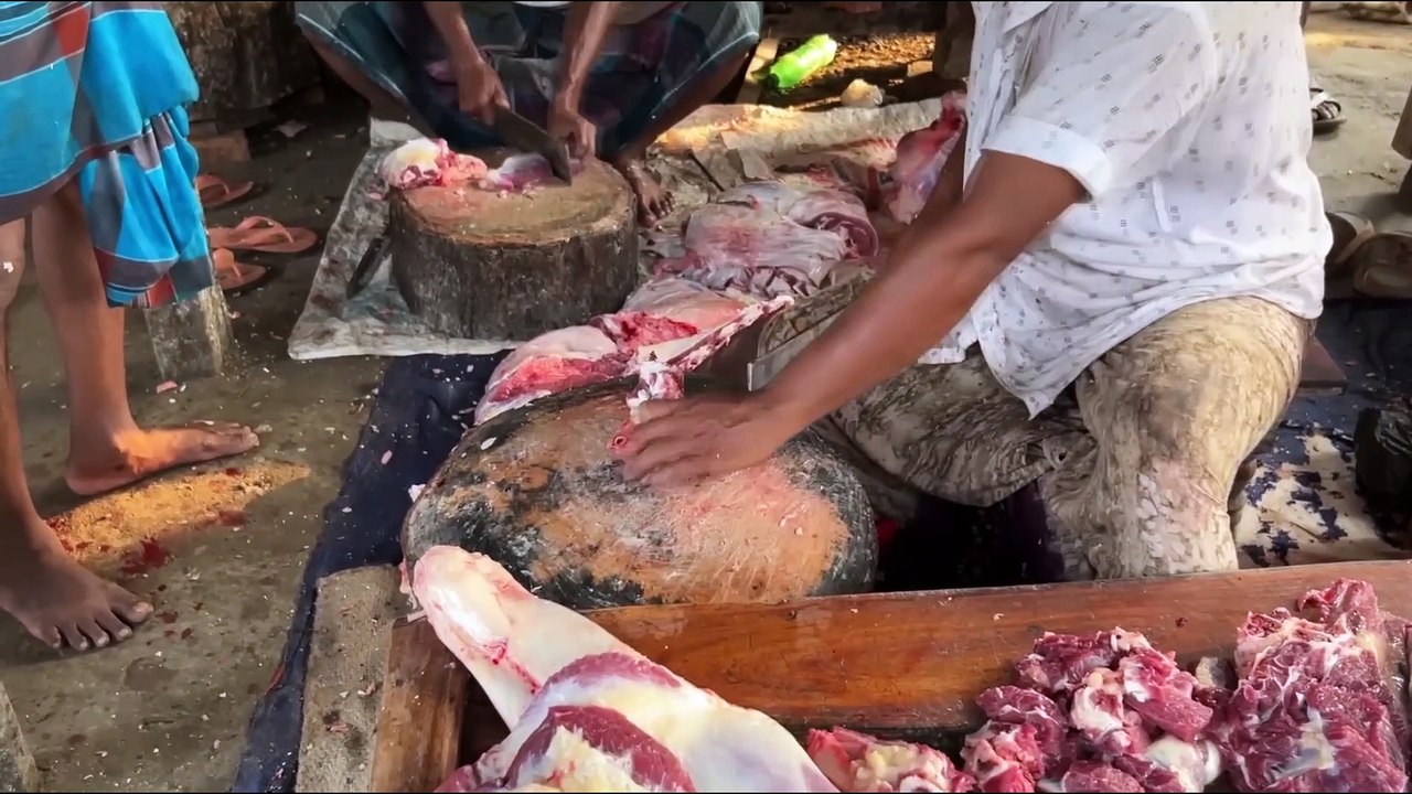 Amazing Beef Cutting Full Cow Meat Cutting