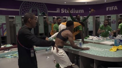 Coupe du Monde 2022 - La joie intense dans le vestiaire saoudien !