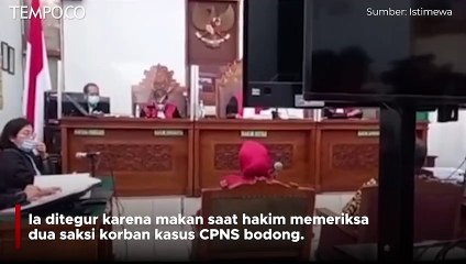 Tersangka Kasus CPNS Bodong Olivia Nathan Ditegur Hakim, Makan saat Sidang