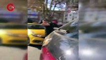 Fatih’te taksici ve yolcu arasında tekmeli yumruklu kavga kameraya yansıdı