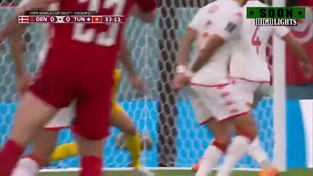 Highlights der FIFA Fussball-Weltmeisterschaft 2022 Dänemark vs. Tunesien 2022 FIFA World Cup Denmark vs. Tunisia Highlights