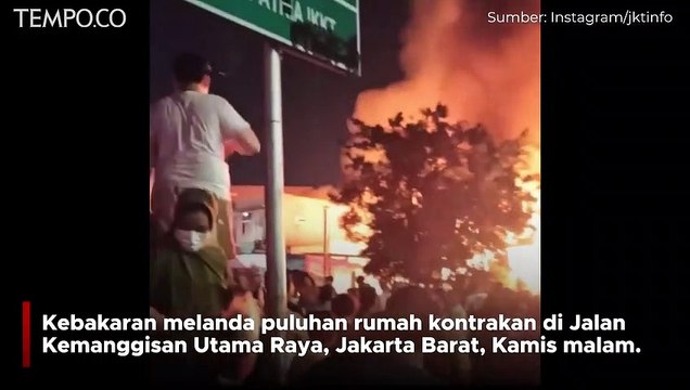 Kebakaran di Kemanggisan, Diduga Karena Tabung Gas Meledak