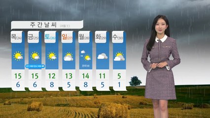 [날씨] 오늘 오전까지 전국 비...낮 동안 선선 / YTN
