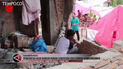 Pemerintah Segera Bangun Hunian Sementara Bagi Korban Gempa Pasaman