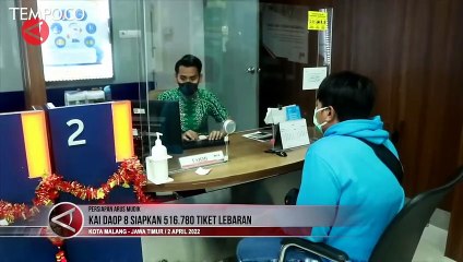 KAI Daop 8 Jawa Timur Siapkan 516 780 Tiket Kereta Api Lebaran