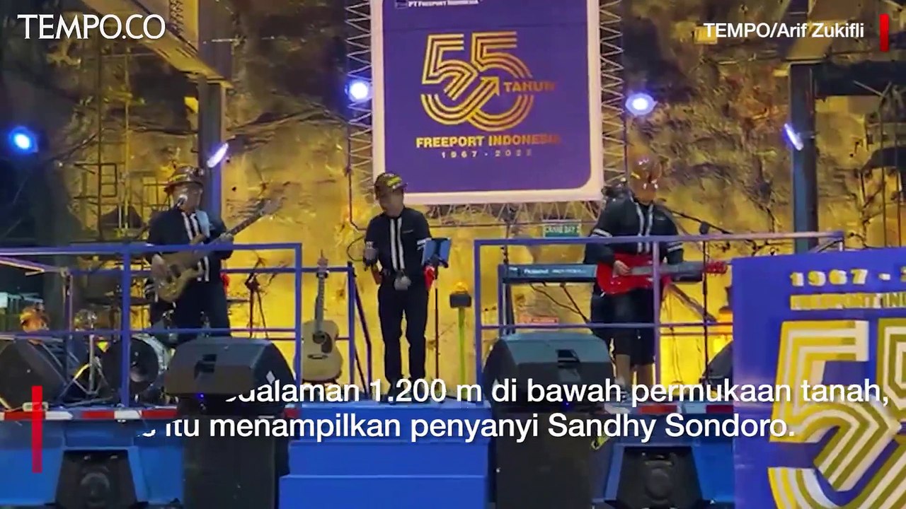 Rayakan HUT ke-55, Freeport Gelar Pentas Musik di Dalam Tambang