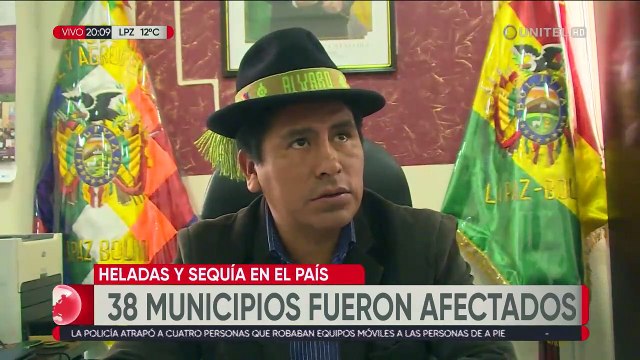Sequias y heladas provocan la declaratoria de emergencia de de 42 municipios del país