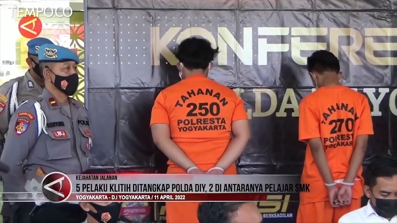 Polisi Tangkap 5 Pelaku Klitih di Yogya, Dua Diantaranya Pelajar SMK