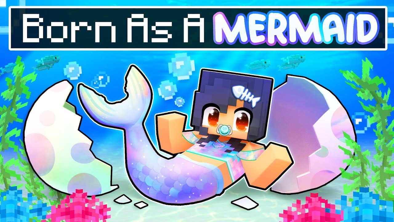 GROWING UP as a ROYAL MERMAID in Minecraft! 